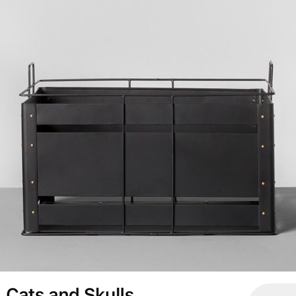 Metal Bin Large Black- Hearth & Hand Magnolia - Picture 3 of 4